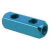 Manifold 4 Port, 1/4" BSP Thread, 2 Way Splitter, Aluminium Block SMLP