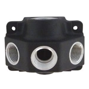  Terminal Block 1/2'' X 3 Outlets, 1/4''
  Drain Port
